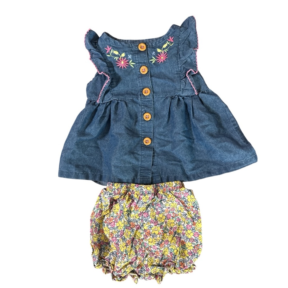 Penelope Mack 2-piece set floral denim outfit